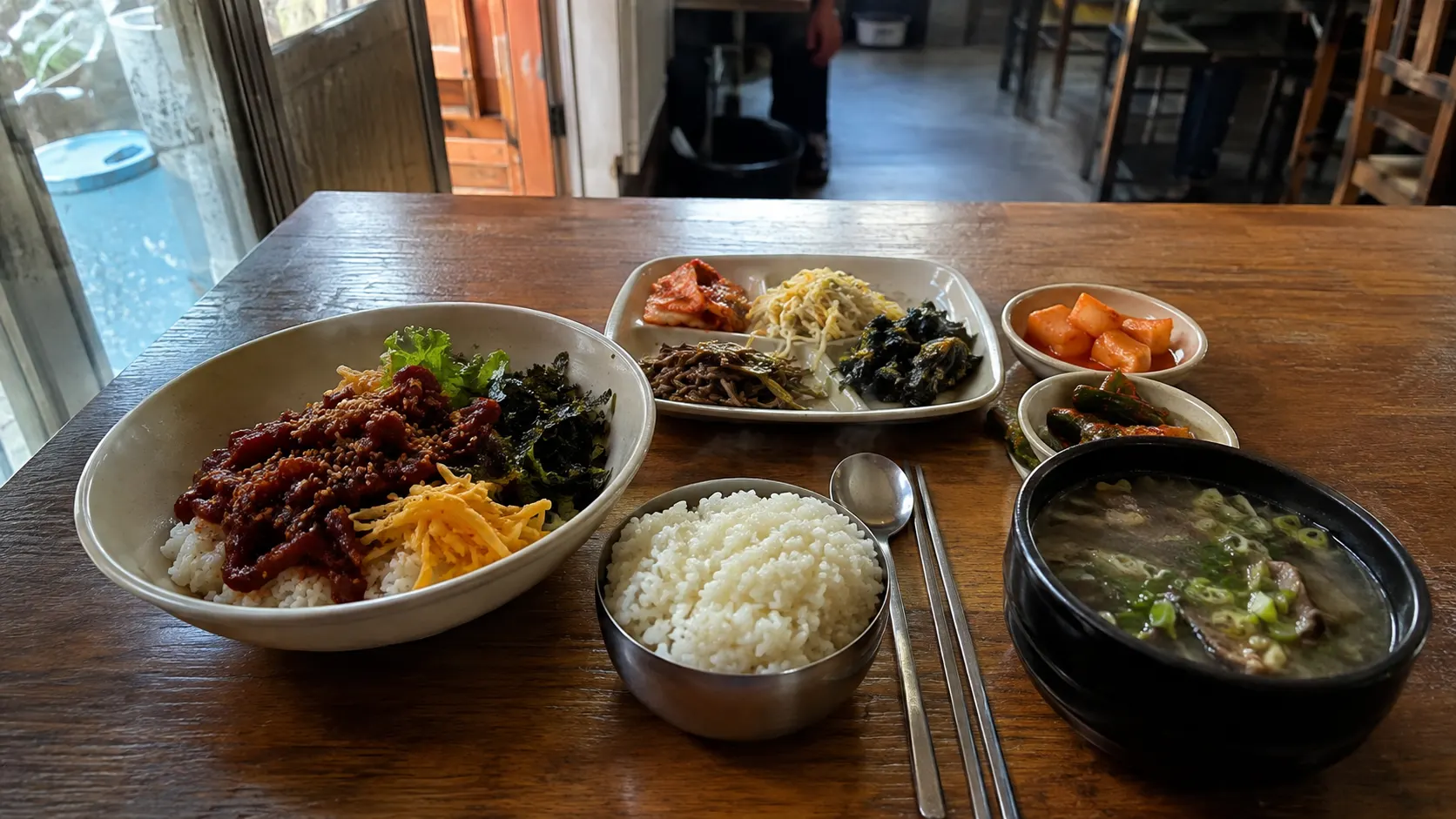 혼자 먹는 한 끼, 한 그릇 요리와 1인 상차림의 차이 설명 이미지