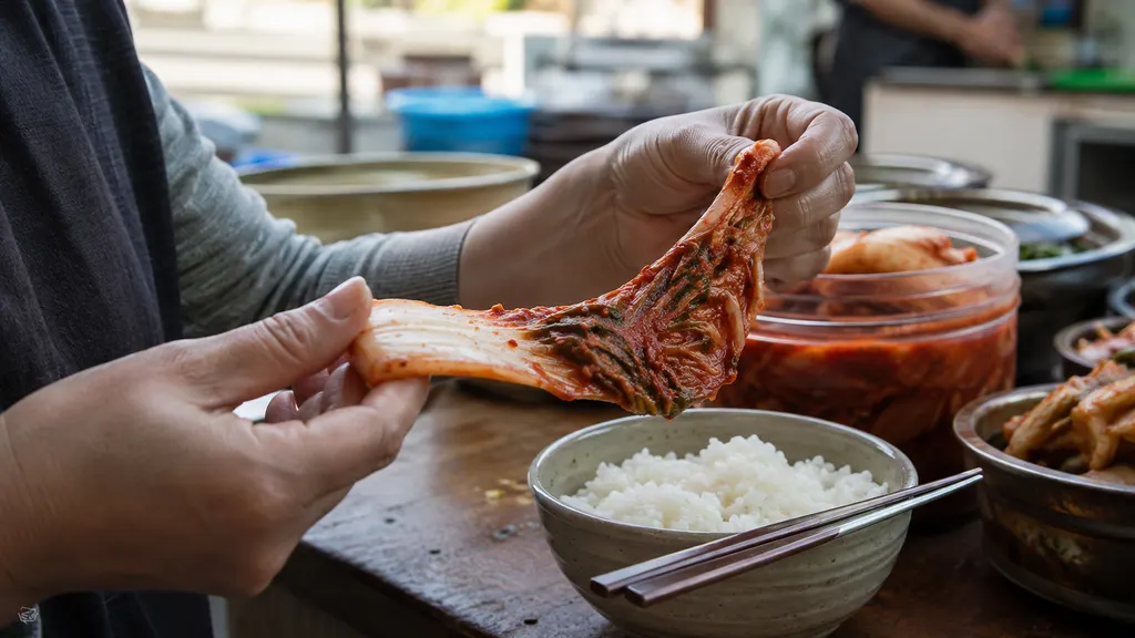 배추김치의 짠맛, 잎과 줄기를 함께 맛봐야 하는 이유 설명 이미지