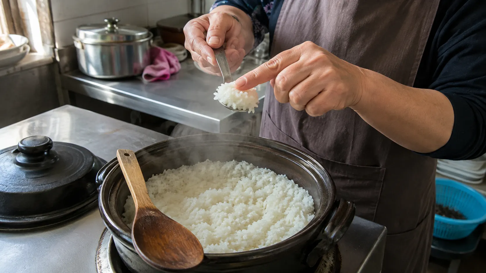 솥밥의 뜸 들이기는 밥알의 식감에 어떤 영향을 줄까 설명 이미지