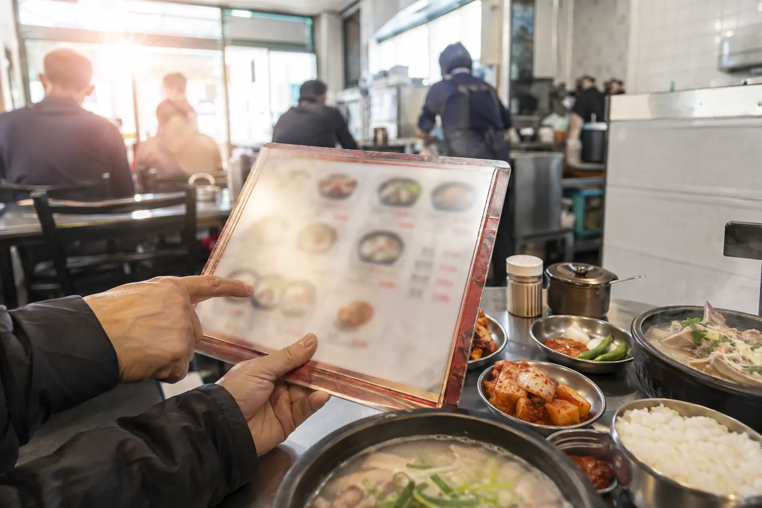 국밥 메뉴 확인