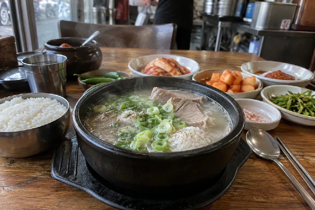 국밥 메뉴를 기준으로 선택