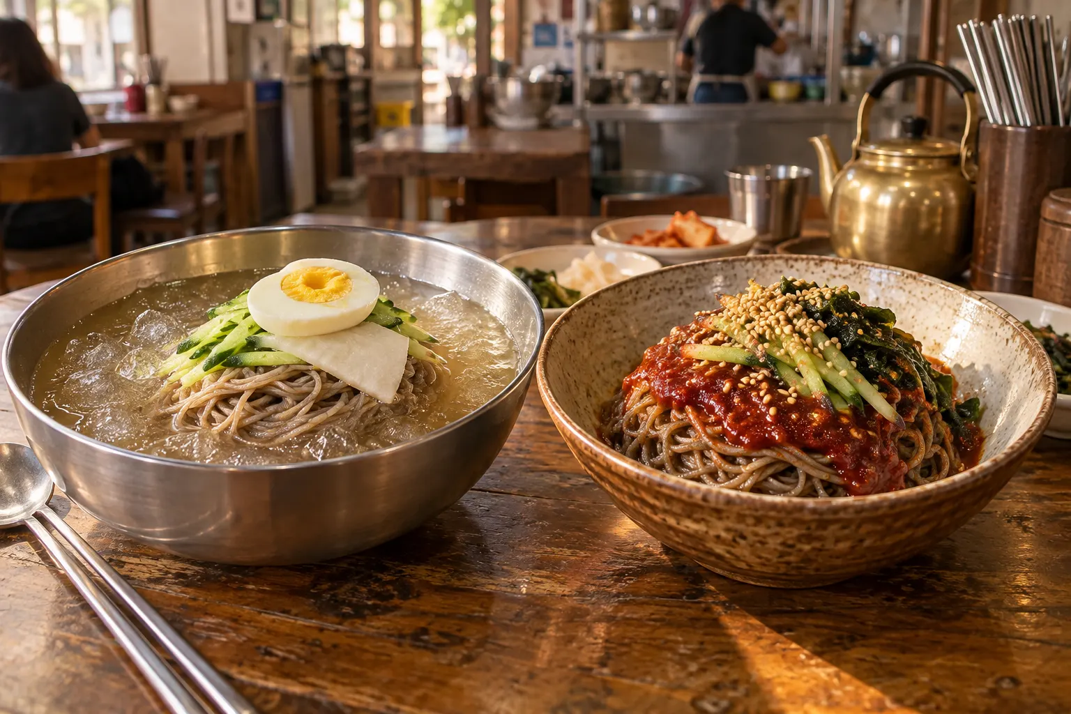 냉면 검색과 비빔막국수 구분