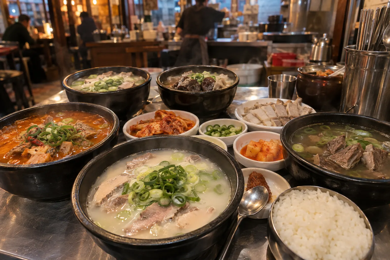 국밥 메뉴 범위 확인