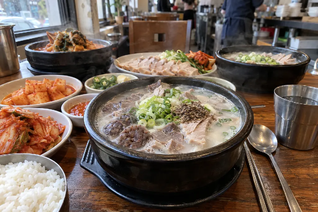 일행의 메뉴를 대신 주문하는 자리