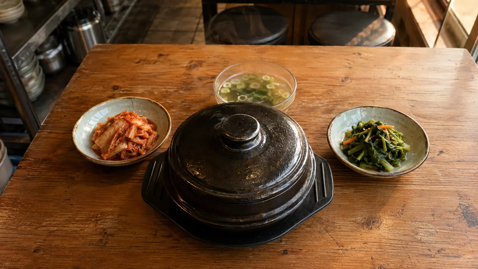 한 그릇을 한 상으로 완성하는 국과 반찬의 구성 기준 설명 이미지