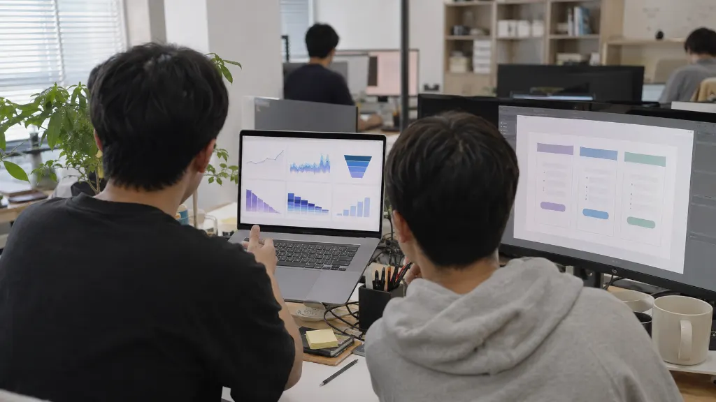 가격 변경 전후의 가입 흐름과 고객 반응을 비교하고, 설문 답변과 실제 사용 데이터를 구매자와 사용자별로 나누어 화면과 메모로 함께 읽는 분석 장면입니다.